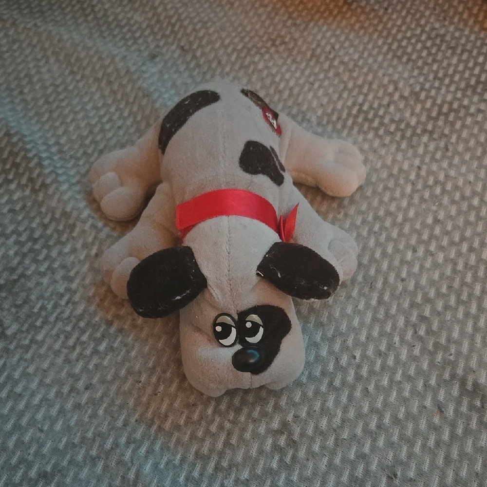 Plush Dog stuffed animal with Red Collar